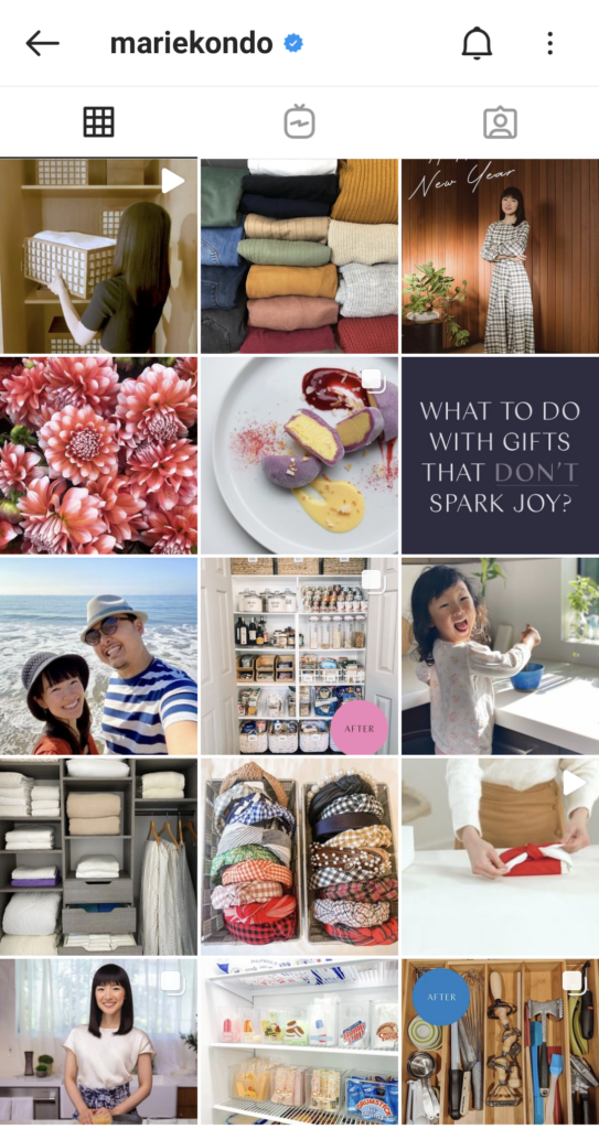 Marie Kondo's Instagram feed sparks joy and is major decluttering inspiration