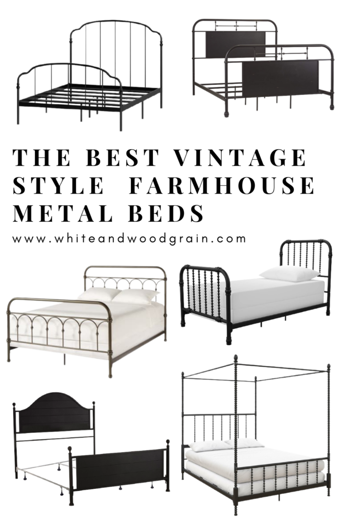 the best vintage style metal beds for your farmhouse