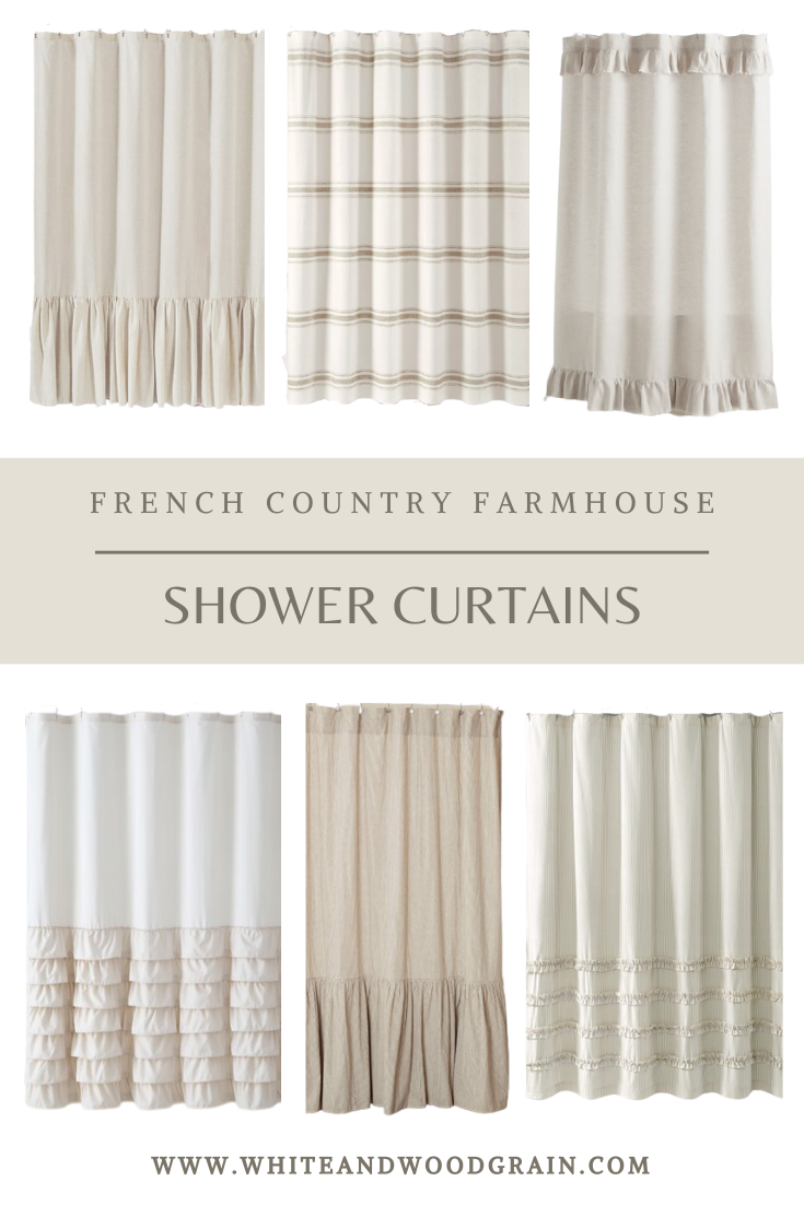 French Country Farmhouse Shower Curtains