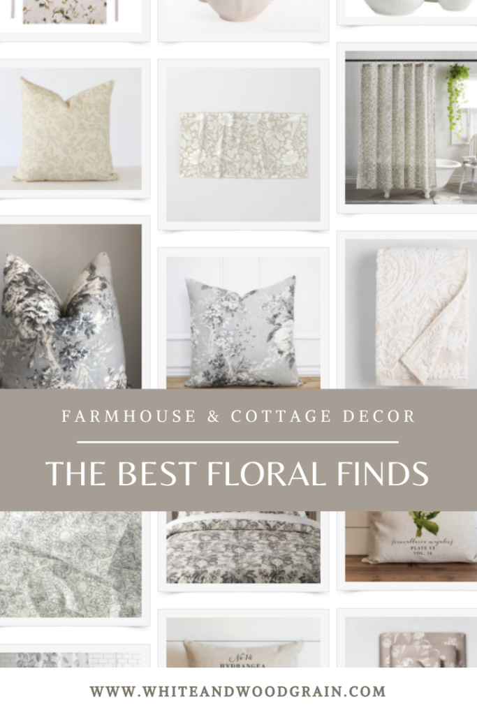 the best floral home decor finds for farmhouse and cottage style decor