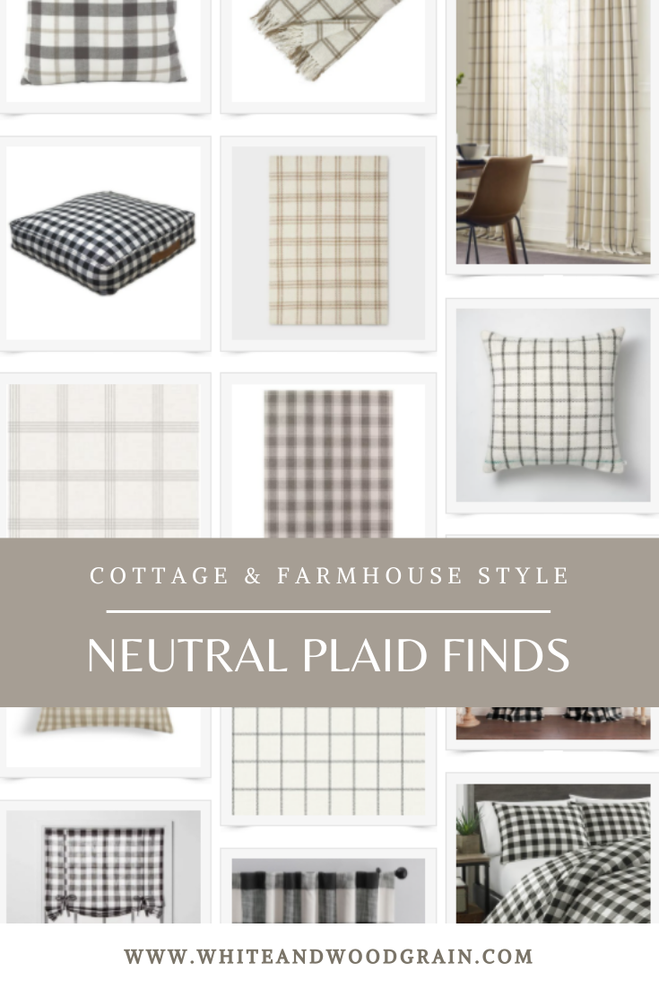 My Favorite Neutral Plaid Home Decor Finds