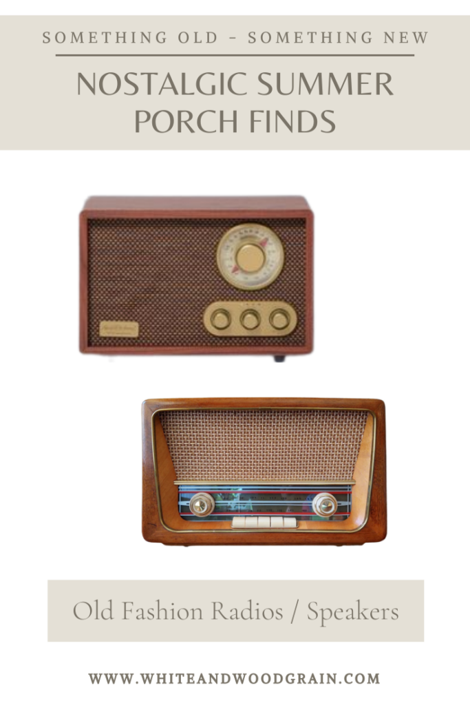 vintage radios and retro bluetooth speakers for your summertime porch entertaining