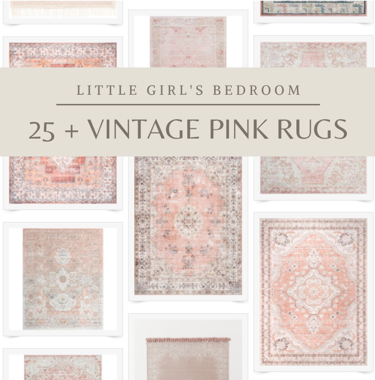 25+ Vintage Pink Rugs for a Little Girl’s Bedroom