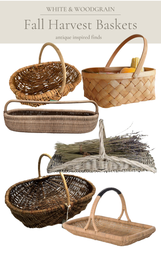 antique-inspired fall harvest baskets from Amazon