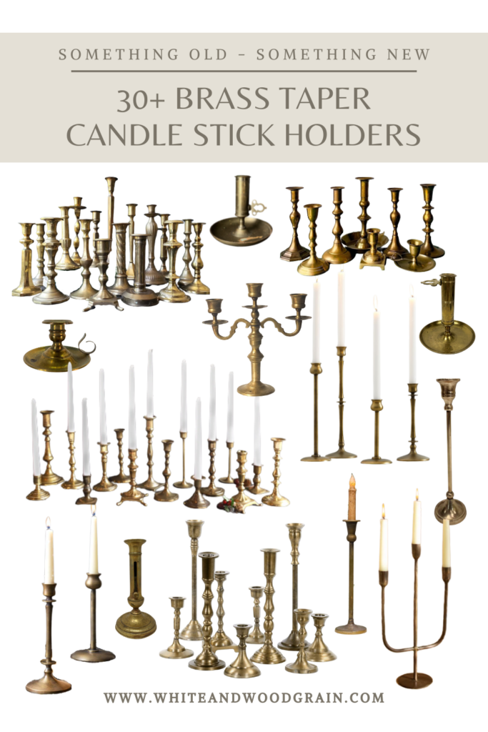 30+ vintage and vintage-inspired brass taper candle holders