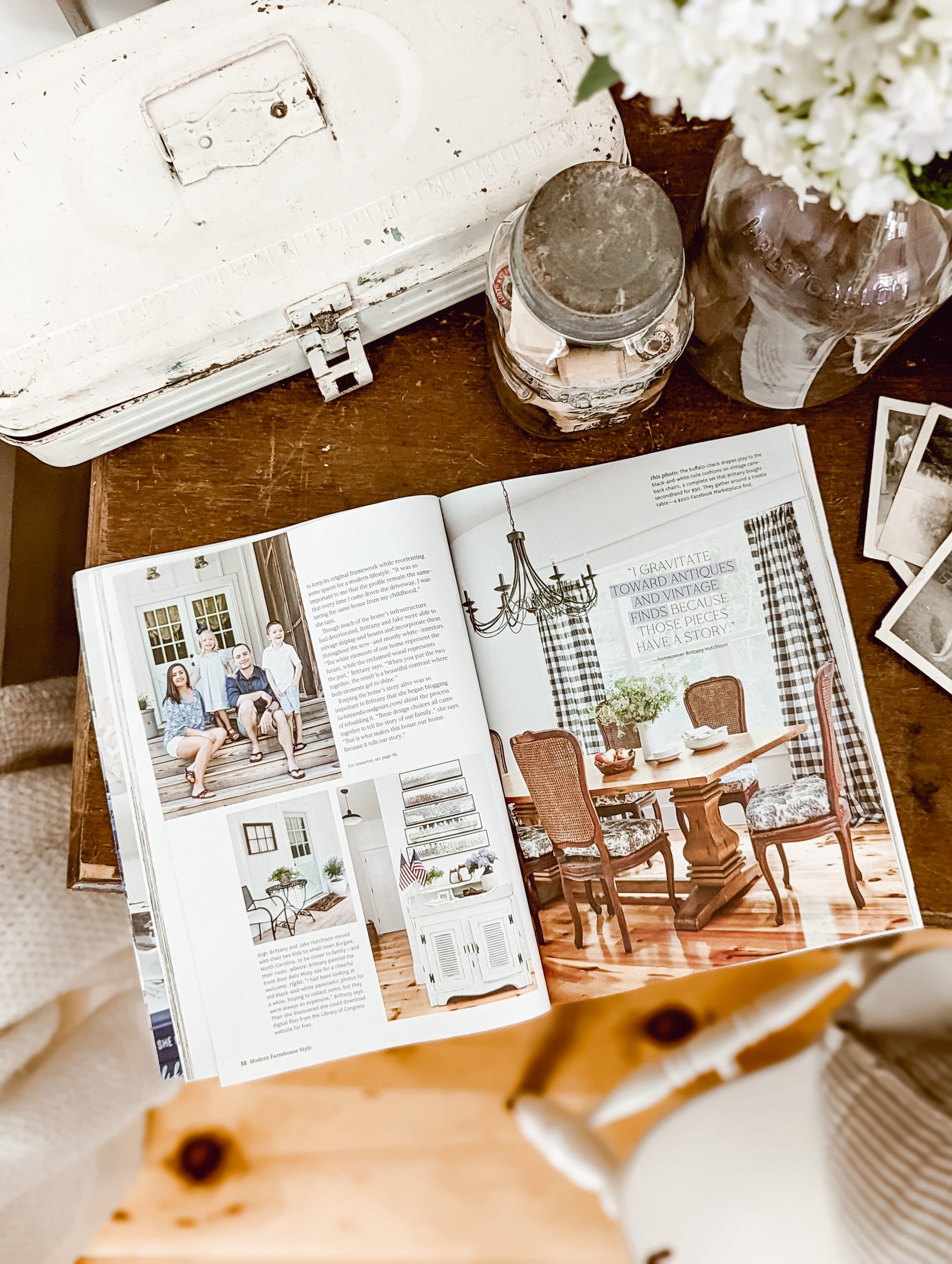 North Carolina Home and DIY Blogger Brittany Hutchison's 1800's farmhouse featured in Modern Farmhouse Style Magazine