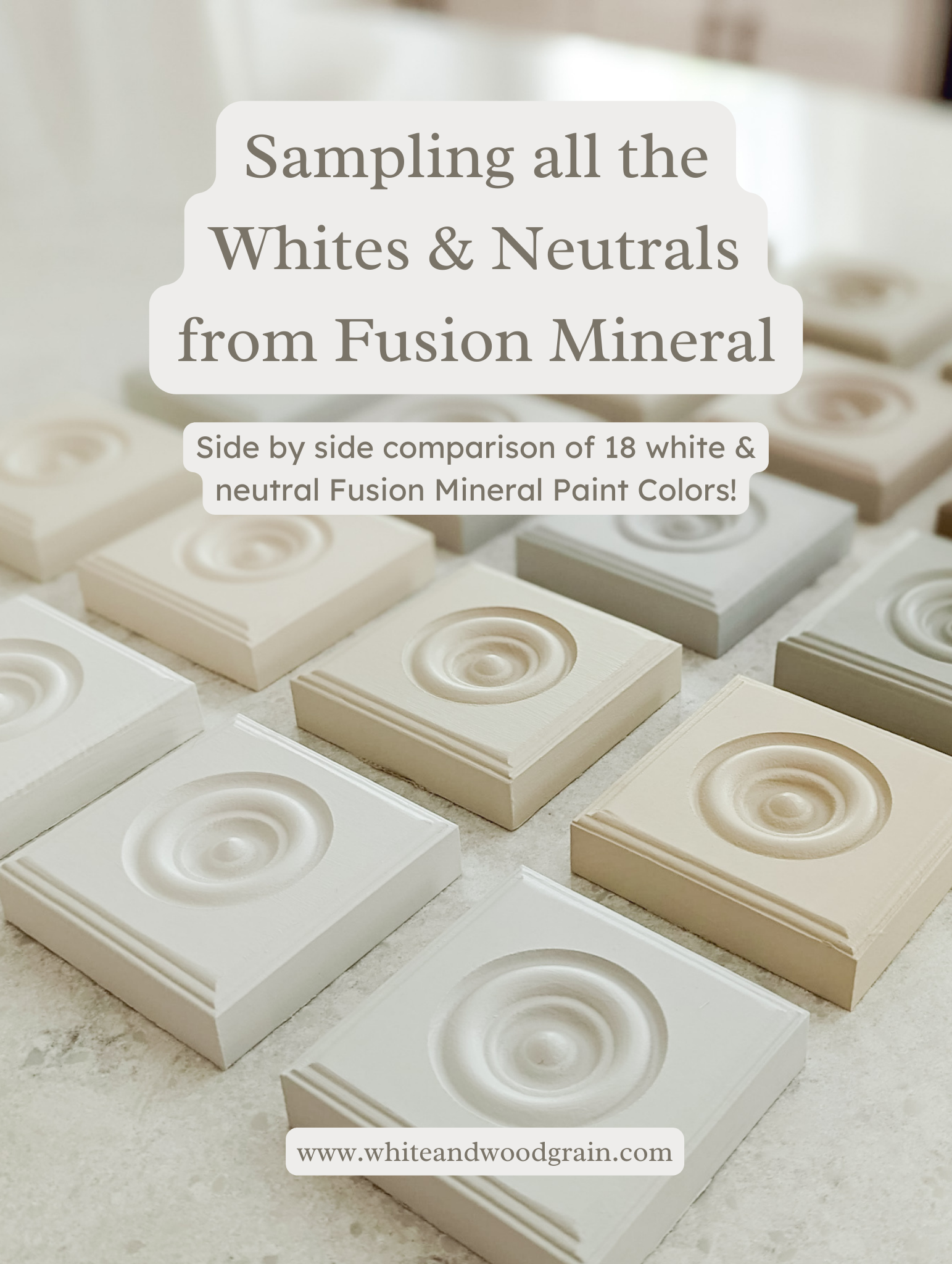 Sampling all the Neutral and White Fusion Mineral Paint Colors White